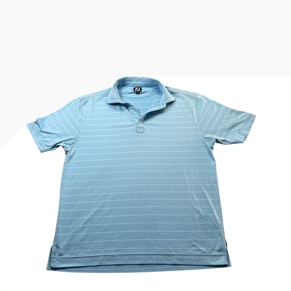 FootJoy Other - FootJoy FJ Mens XL Golf Polo Shirt Blue White Stripe Performance‎ Wicking